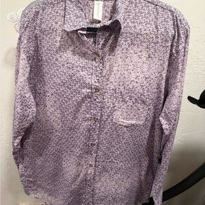 Zimmermann Lavender Patterned Button Down Shirt